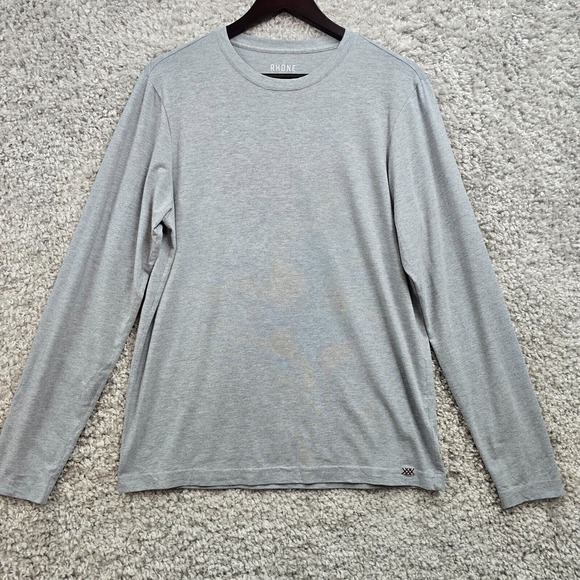 Rhone Shirt Mens Medium Gray Long Sleeve Element Pullover Workout Running‎ Gym - Picture 1 of 11